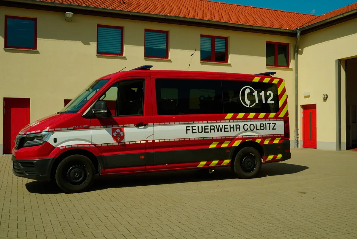 Der Mannschaftstransportwagen MAN TGE der Feuerwehr Colbitz